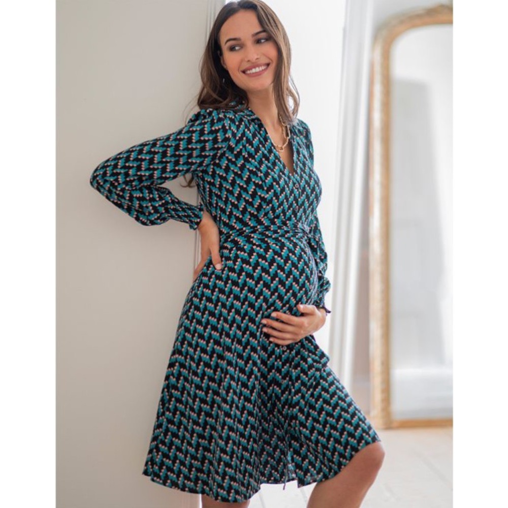 Seraphine Alessandra Collared Button Down Maternity and Nursing Shirt Dress